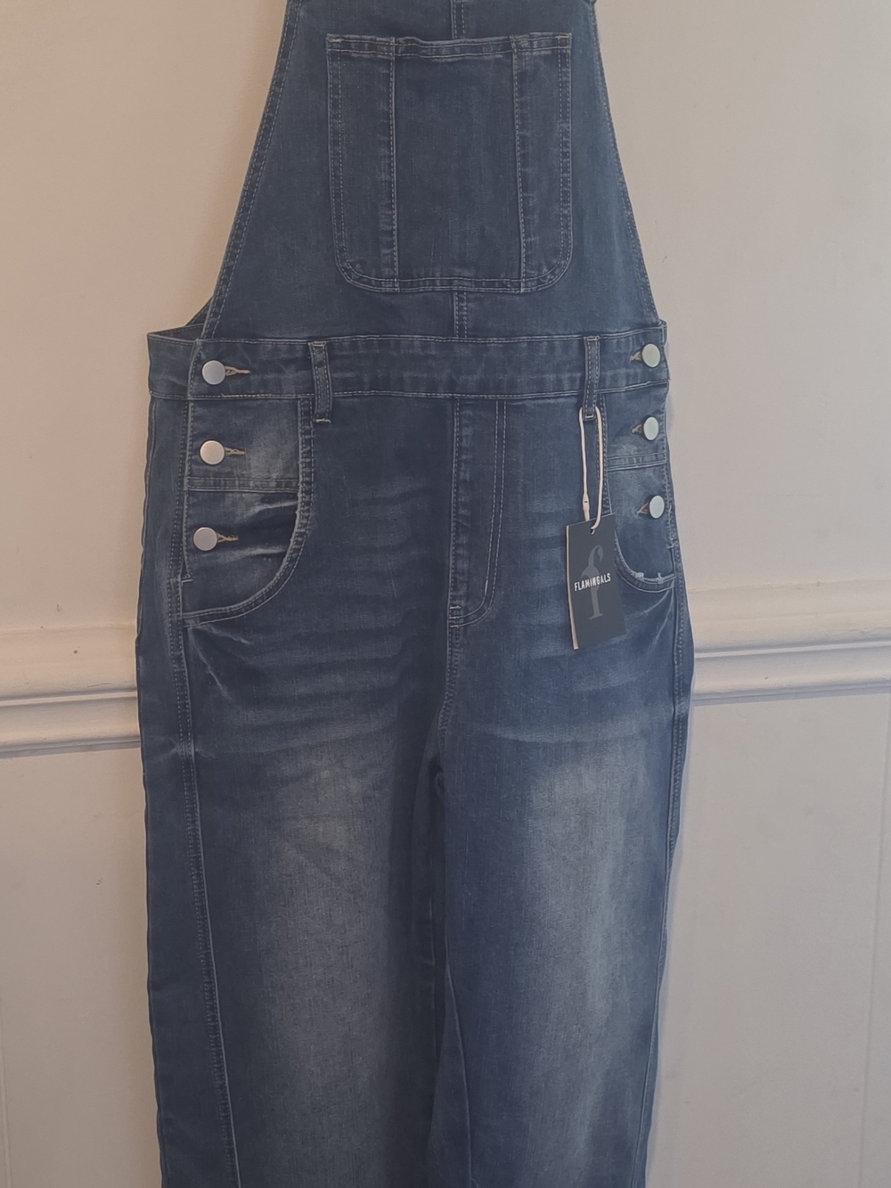 Denim Bib Overalls in Washed Blue - Flannelis